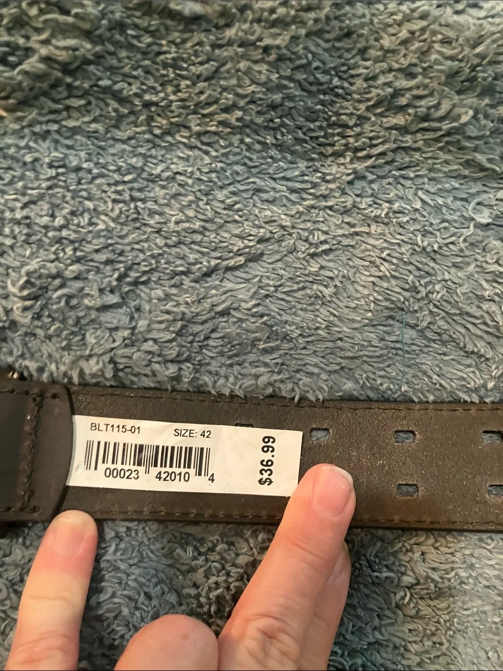 Men's Brown Leather Casual Belt - Classic Double-Prong Buckle